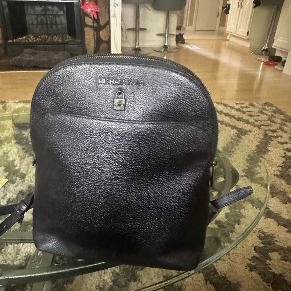 Michael Kors Black Backpack Durable Dome Design